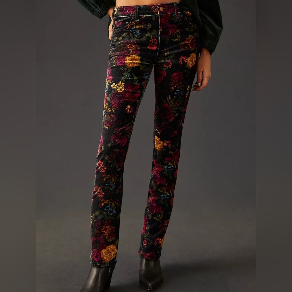 Pilcro Mid-Rise Velvet Skinny Jeans from Anthropologie